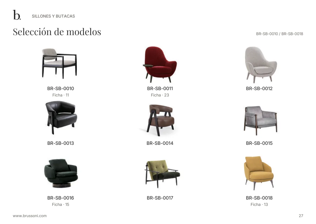 Sillones y butacas, página 27